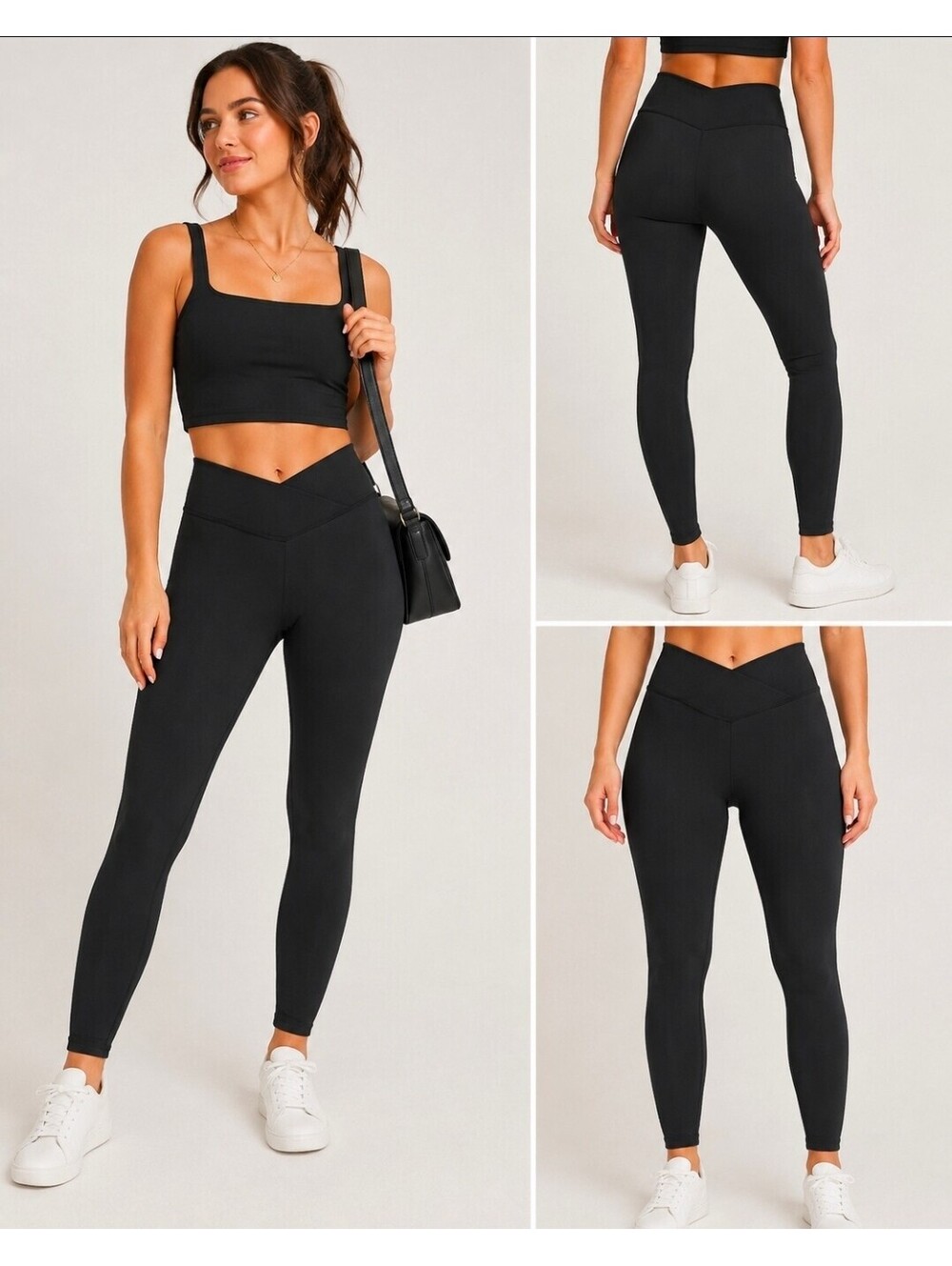 Express Women’s XS Black Crossover V Waist High Rise Leggings Stretch